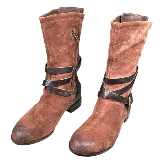 Ugg Women’s Deanna Brown Suede Strap Riding Boot Size US 6 - Picture 6 of 10